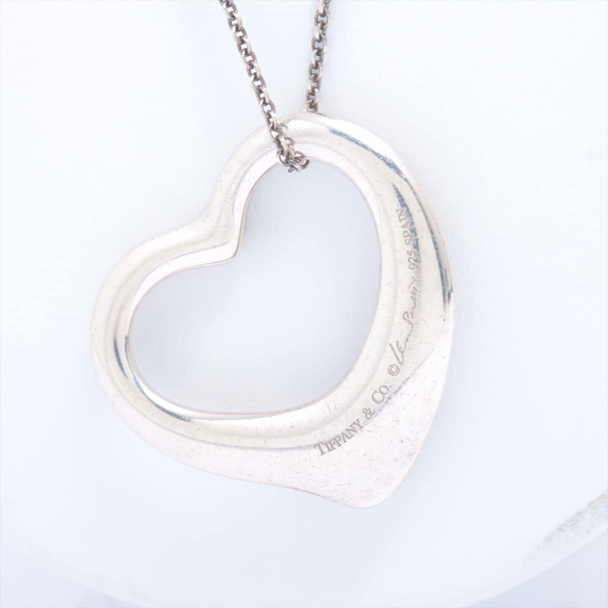 Tiffany Open Heart Necklace 925 20.8g Silver