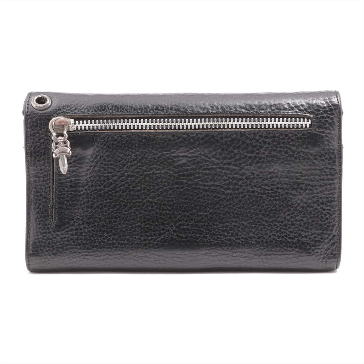 Chrome Hearts Wave Wallet Wallet Leather With invoice