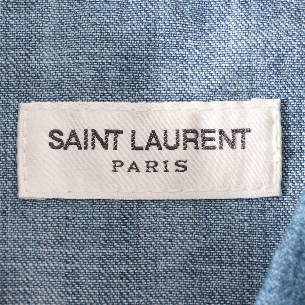 Saint Laurent Paris 18 years Cotton Denim shirt XS Men's Blue