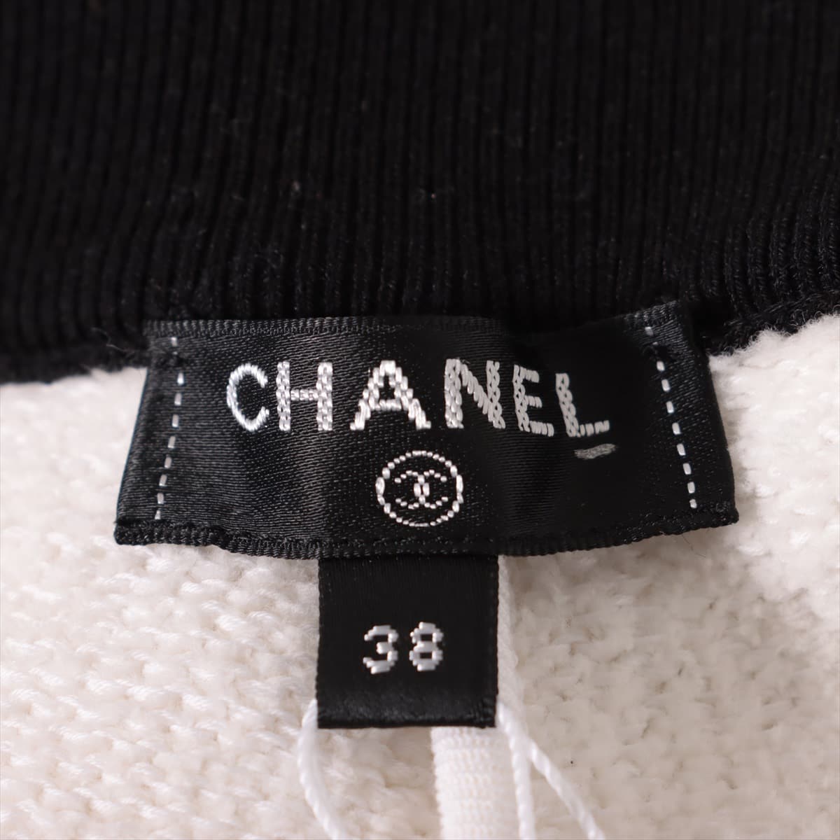 Chanel Coco Button P60 Cotton Pants 38 Ladies' White