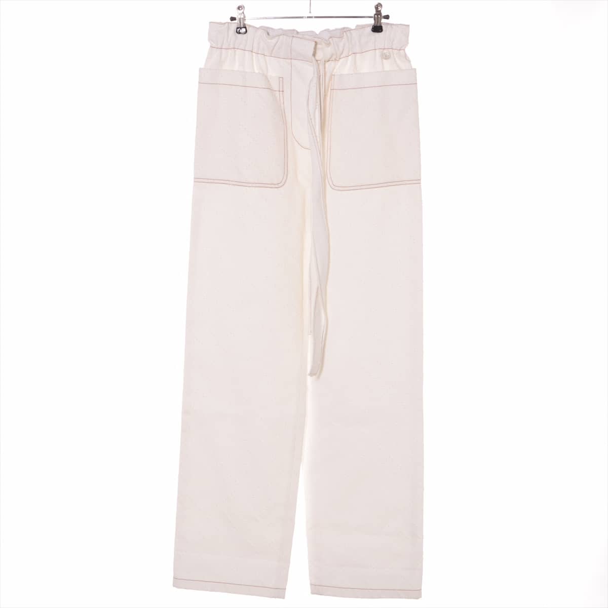 Chanel P60 Cotton Denim pants 38 Ladies' White