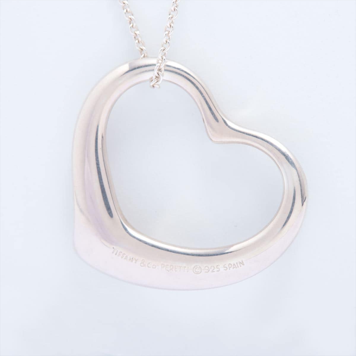 Tiffany Open Heart Necklace 925 16.4g Silver