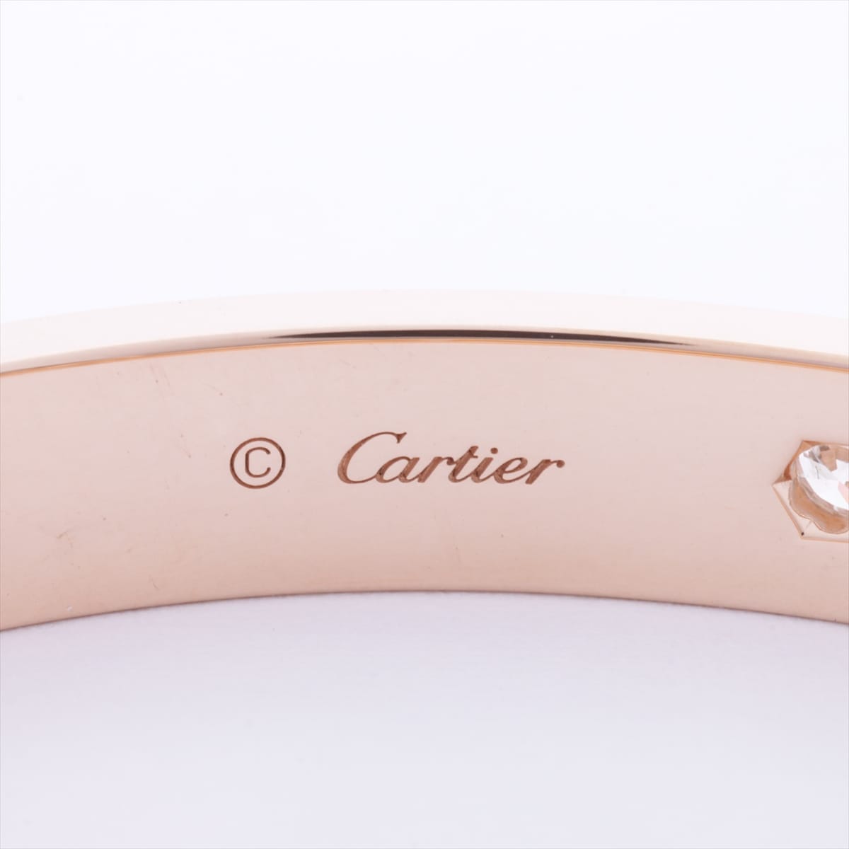 Cartier Love half diamond Bracelet 750 PG 30.7g 16 With screwdriver