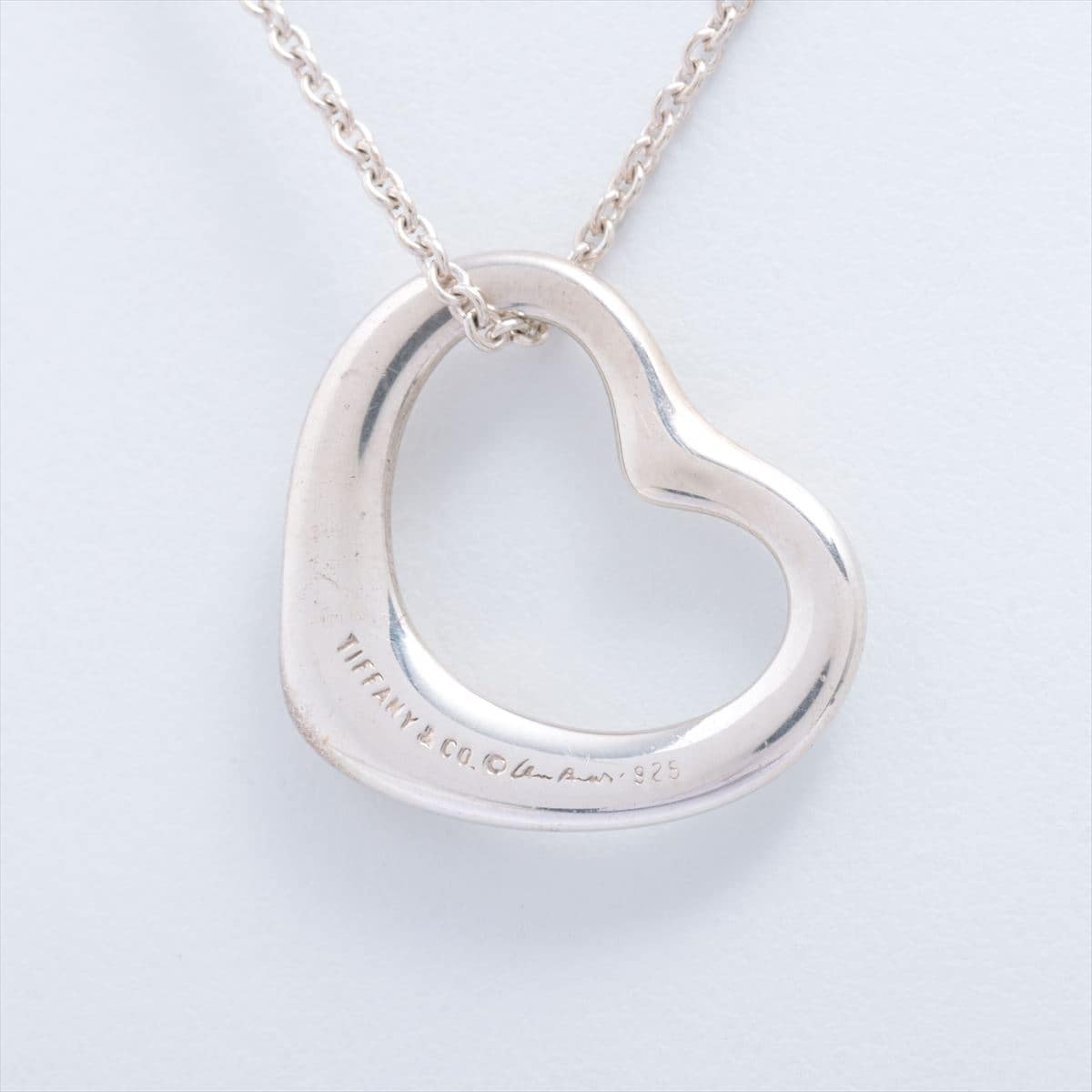 Tiffany Open Heart Necklace 925 5.9g Silver