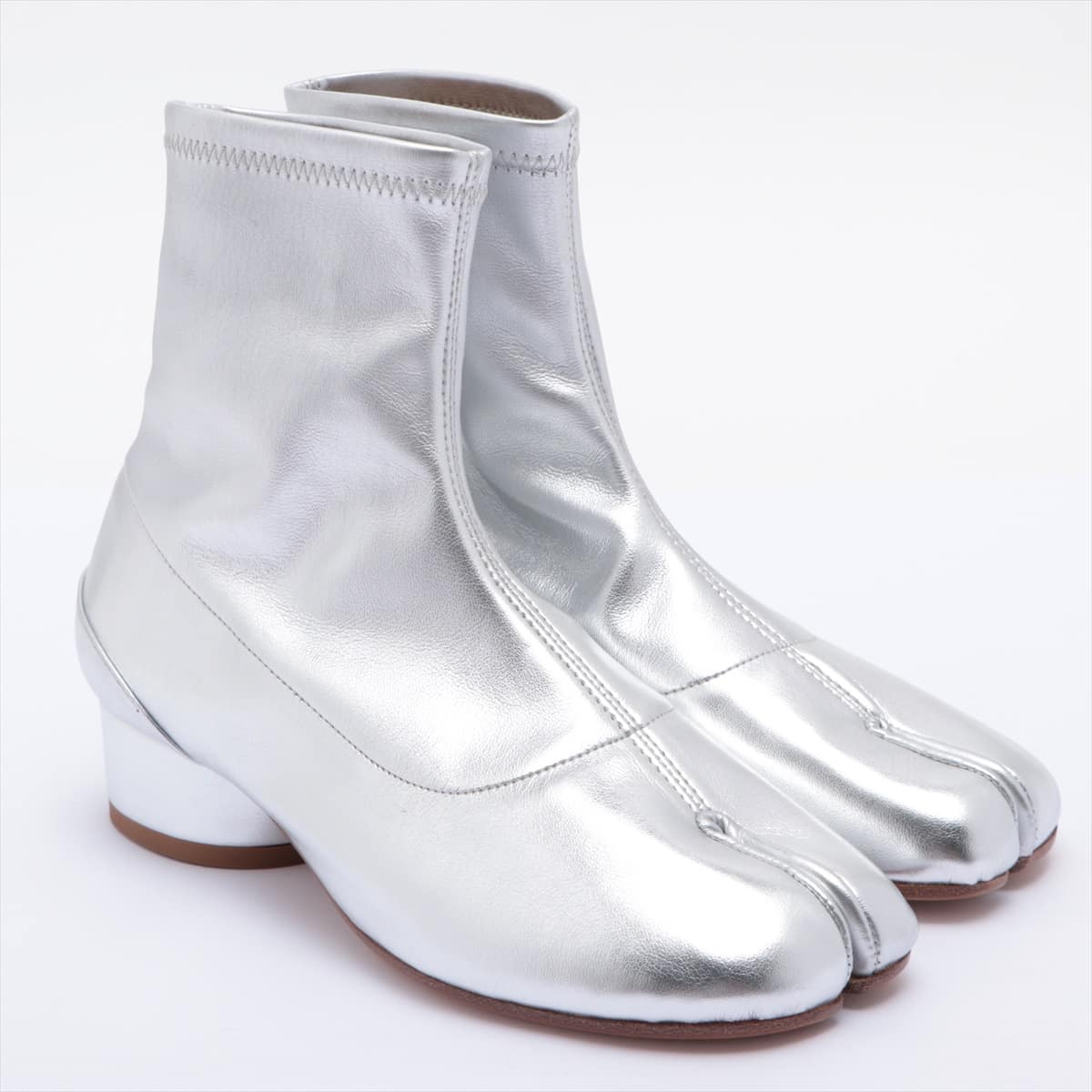 Maison Margiela TABI Leather Boots 35 Ladies' Silver S58WU0270