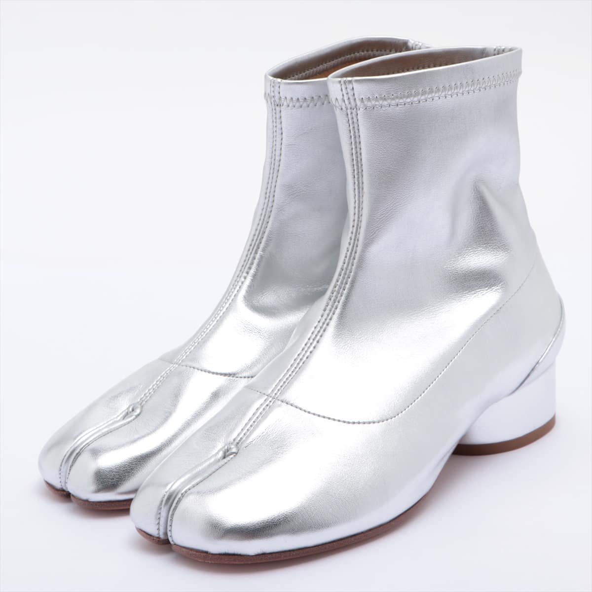 Maison Margiela TABI Leather Boots 35 Ladies' Silver S58WU0270