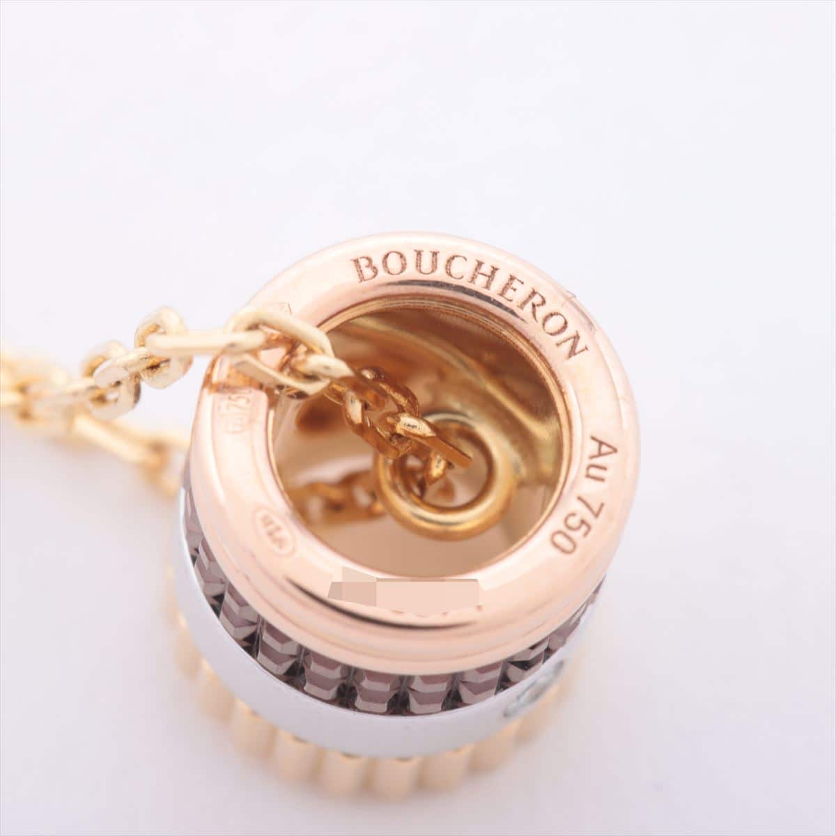 Boucheron Quatre Classic diamond Necklace 750 YG×PG×WG 5.7g