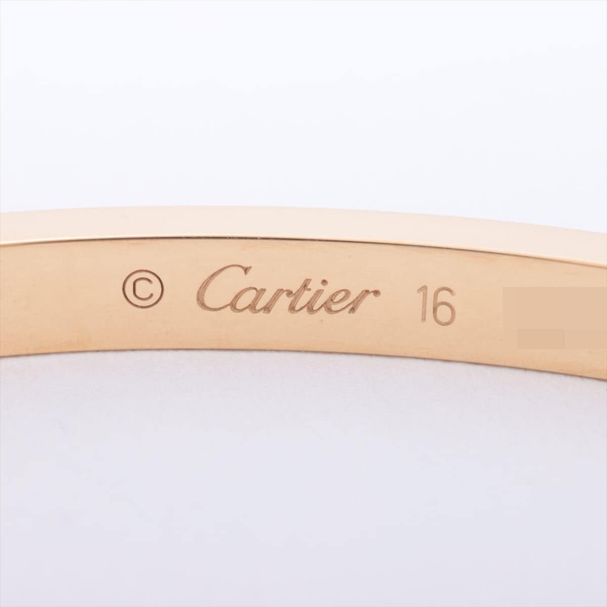 Cartier Love SM Pavé diamond Bracelet 750 YG 16.8g 16 With screwdriver