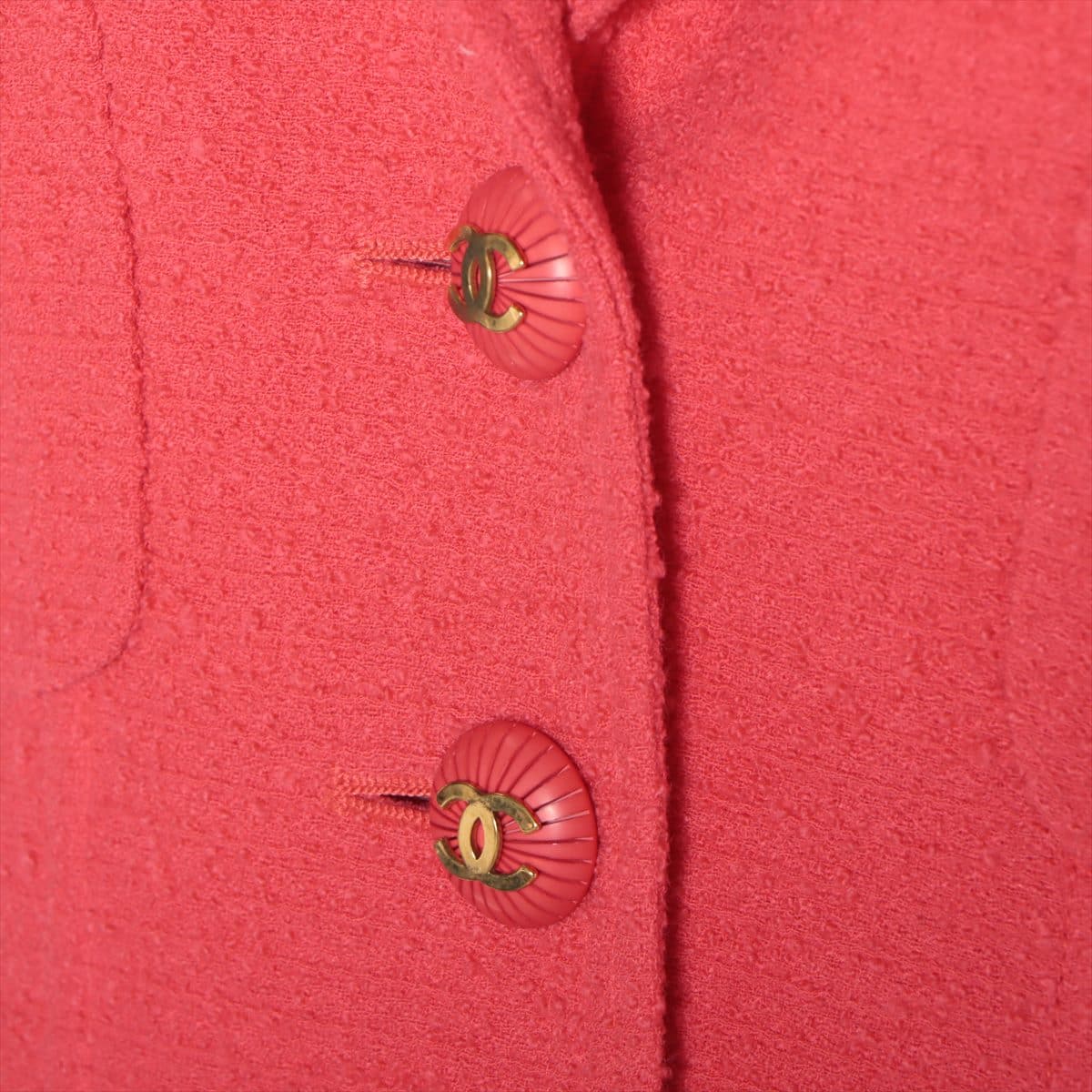 Chanel Coco Button 93C Wool & nylon Setup 40 Ladies' Pink