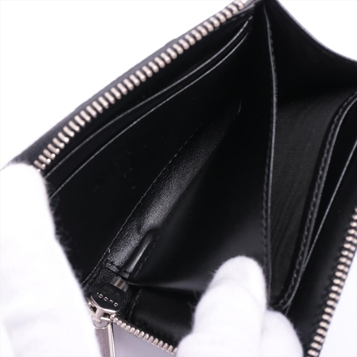 Gucci Guccissima 657571 Leather Coin purse Black