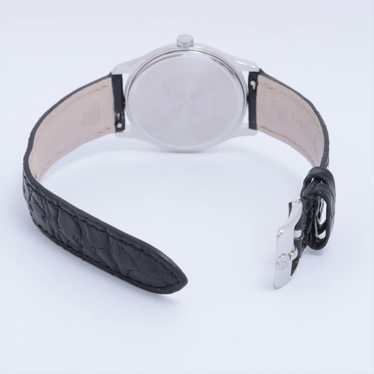 Patek Philippe Calatrava 3923A 750 x Non original leather belt Stem-winder Gray-Face with archive