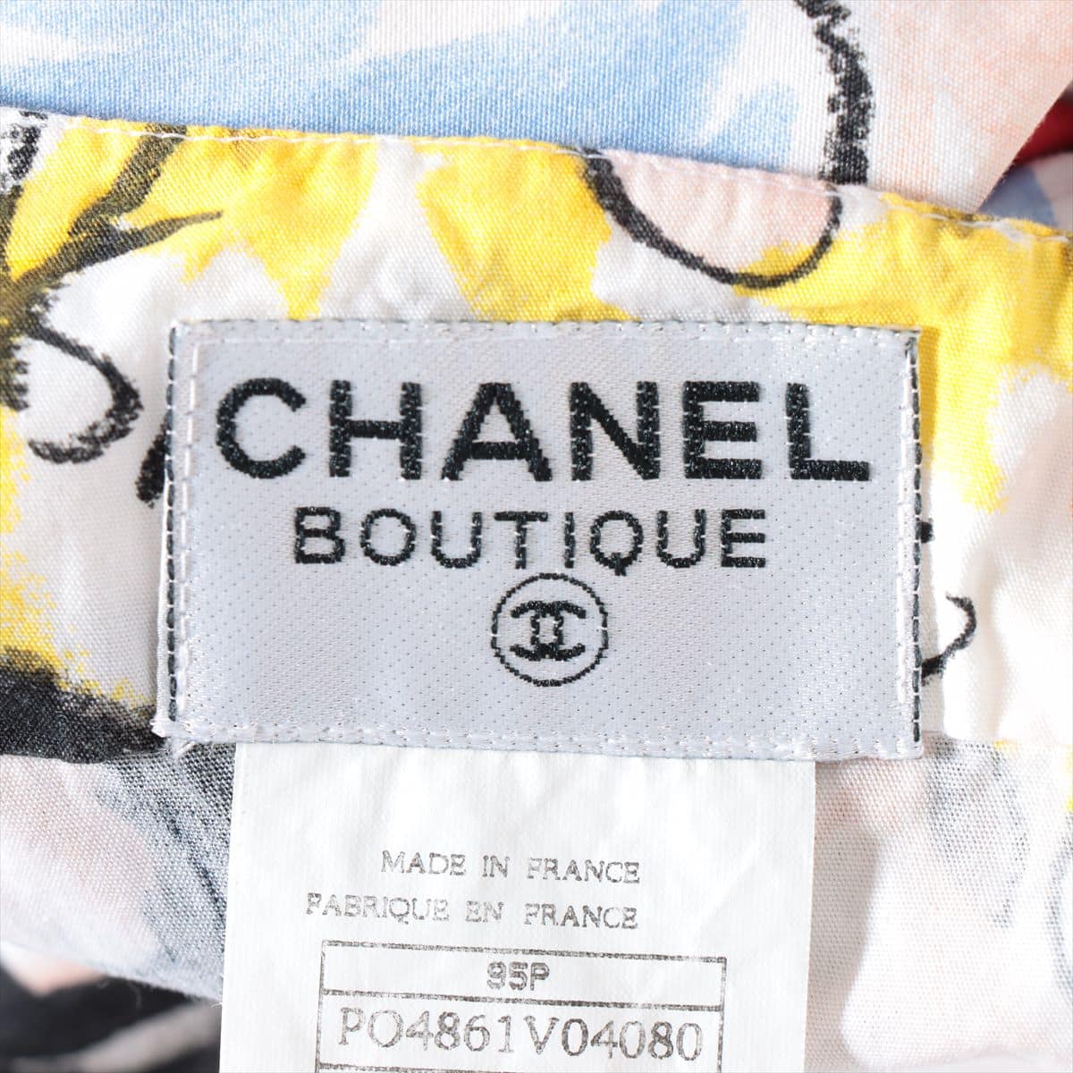 Chanel Coco Mark 95P Cotton Dress 38 Ladies' Multicolor  Coco Button