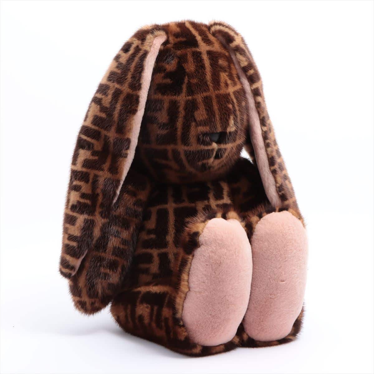 Fendi ZUCCa Stuffed toy Fur Brown