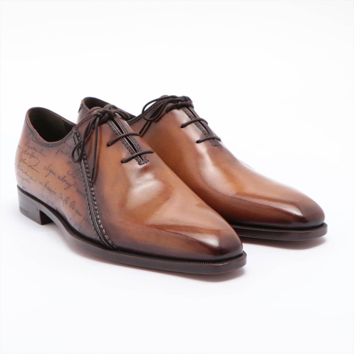 Berluti Calligraphy Leather Shoes 7 1/2 Men's Brown With genuine shoe tree