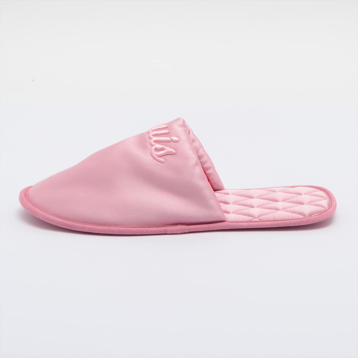 Louis Vuitton LV Suite Line Satin Slipper 38～39 Ladies' Pink