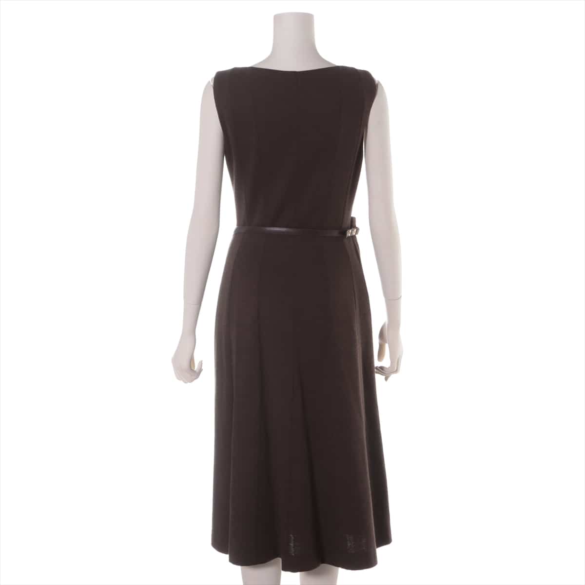 Hermès Wool & nylon Dress 36 Ladies' Brown  Serie button