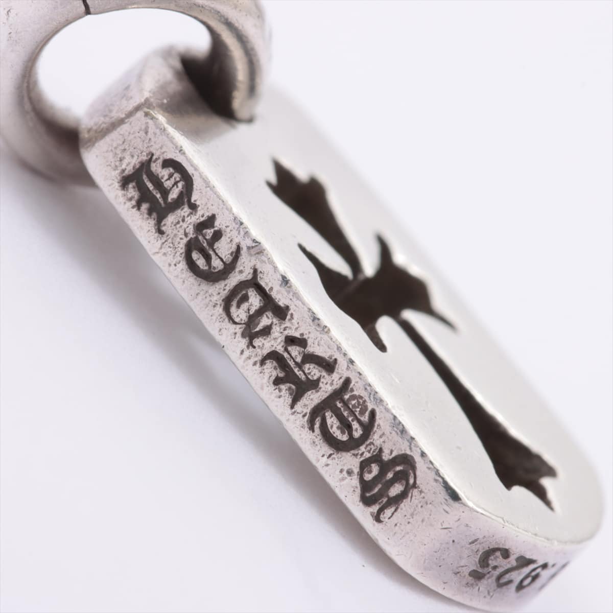 Chrome Hearts Tiny cut out cross Dog Tag 925 3.4g With invoice