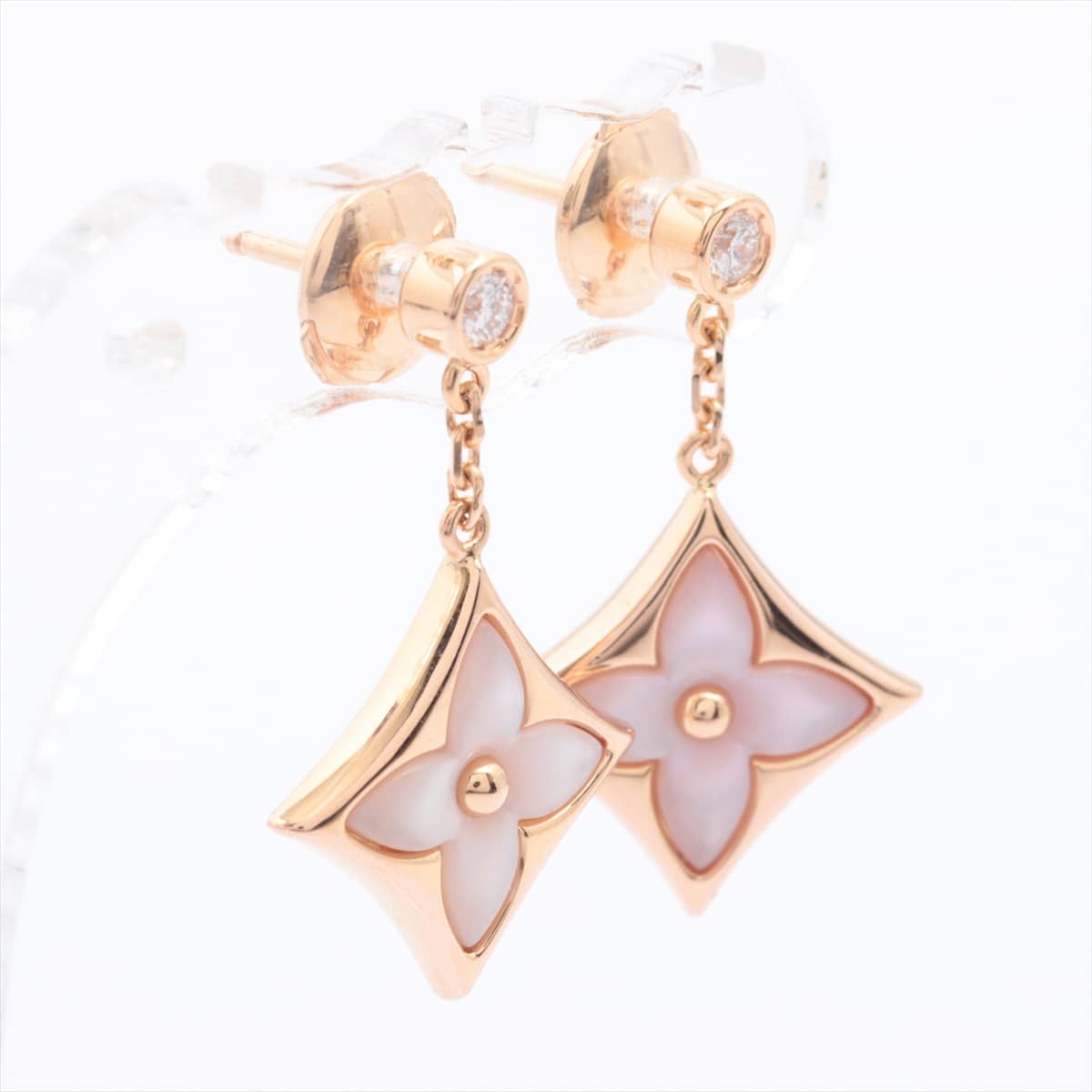 Louis Vuitton Puz Star Blossom Nakre shells diamond Piercing jewelry 750 PG 4.3g