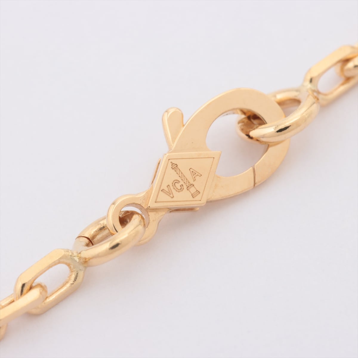 Van Cleef & Arpels Lucky Alhambra shells Tigar eye Carnelian Malachite Bracelet 750(YG) 12.9g