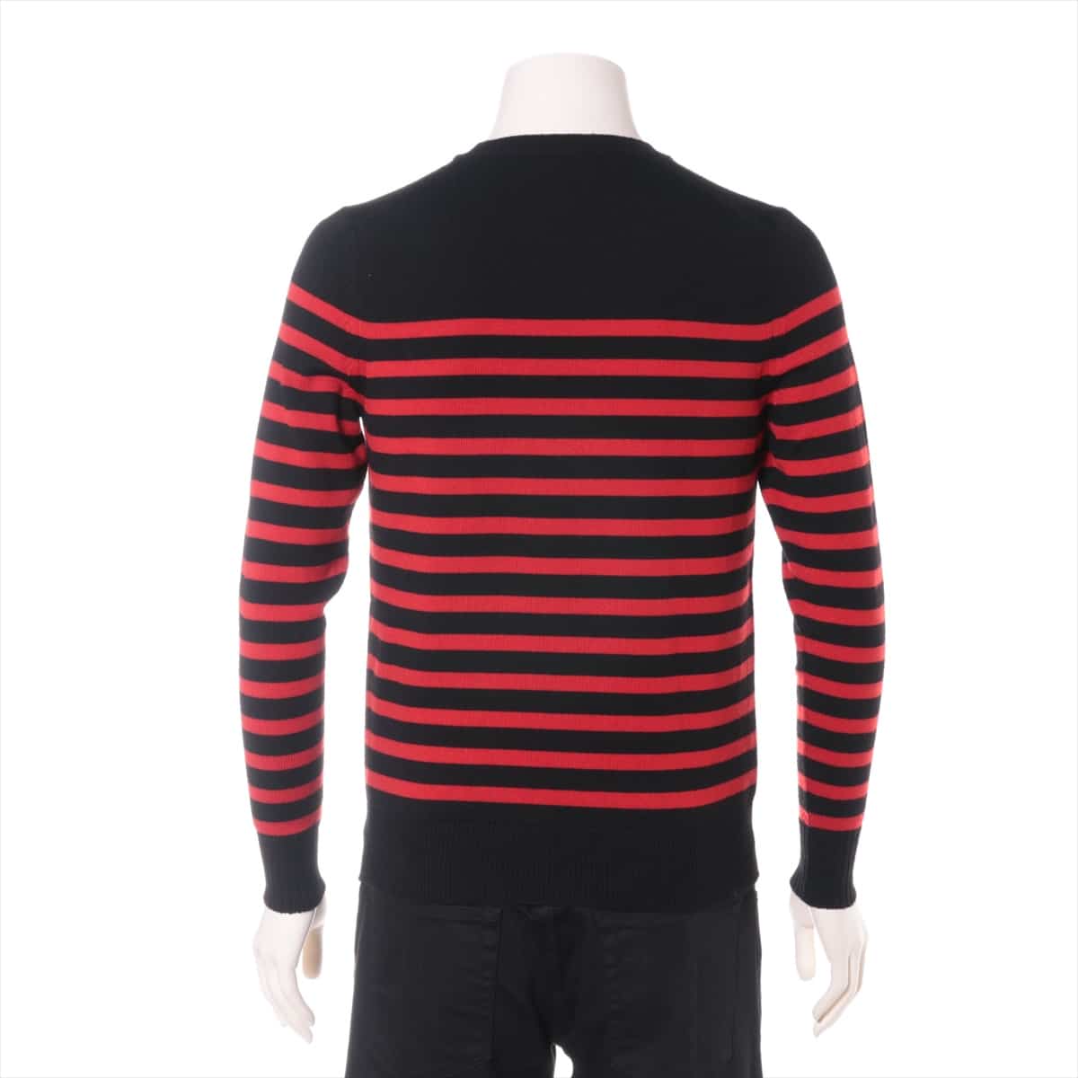 Saint Laurent Paris 17 years Wool Knit XS Men's Red x Black  459986