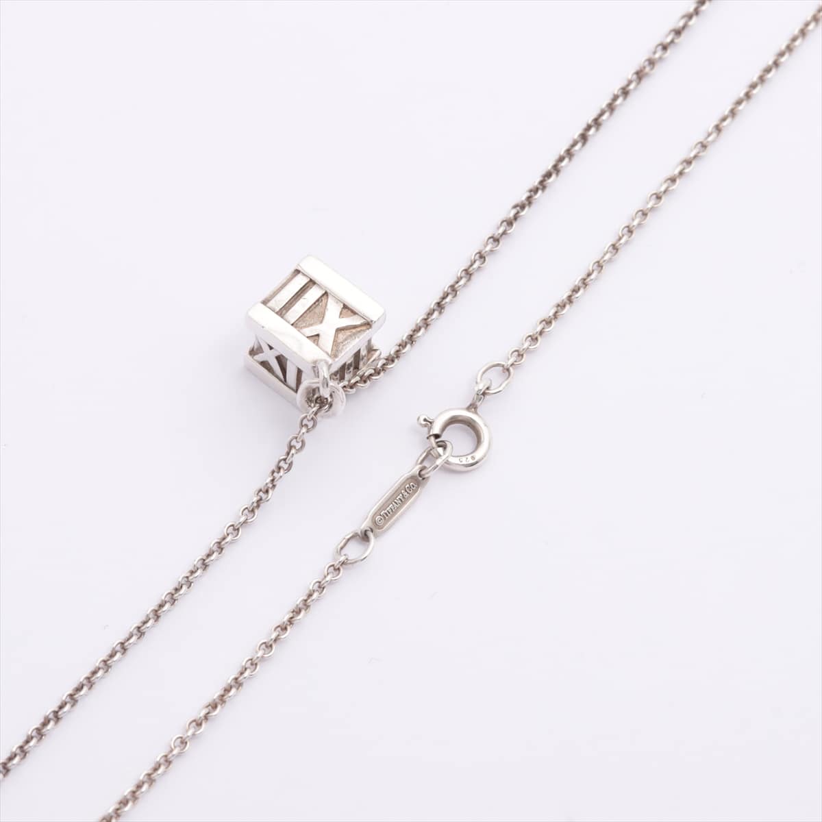 Tiffany Atlas Cube Necklace 925 8.1g Silver