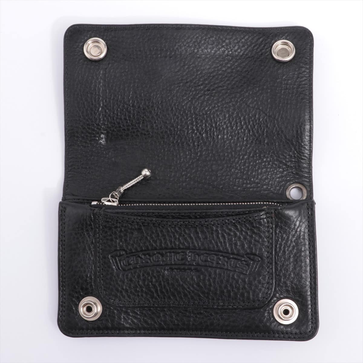 Chrome Hearts 1zipp Wallet Leather With invoice Cross button