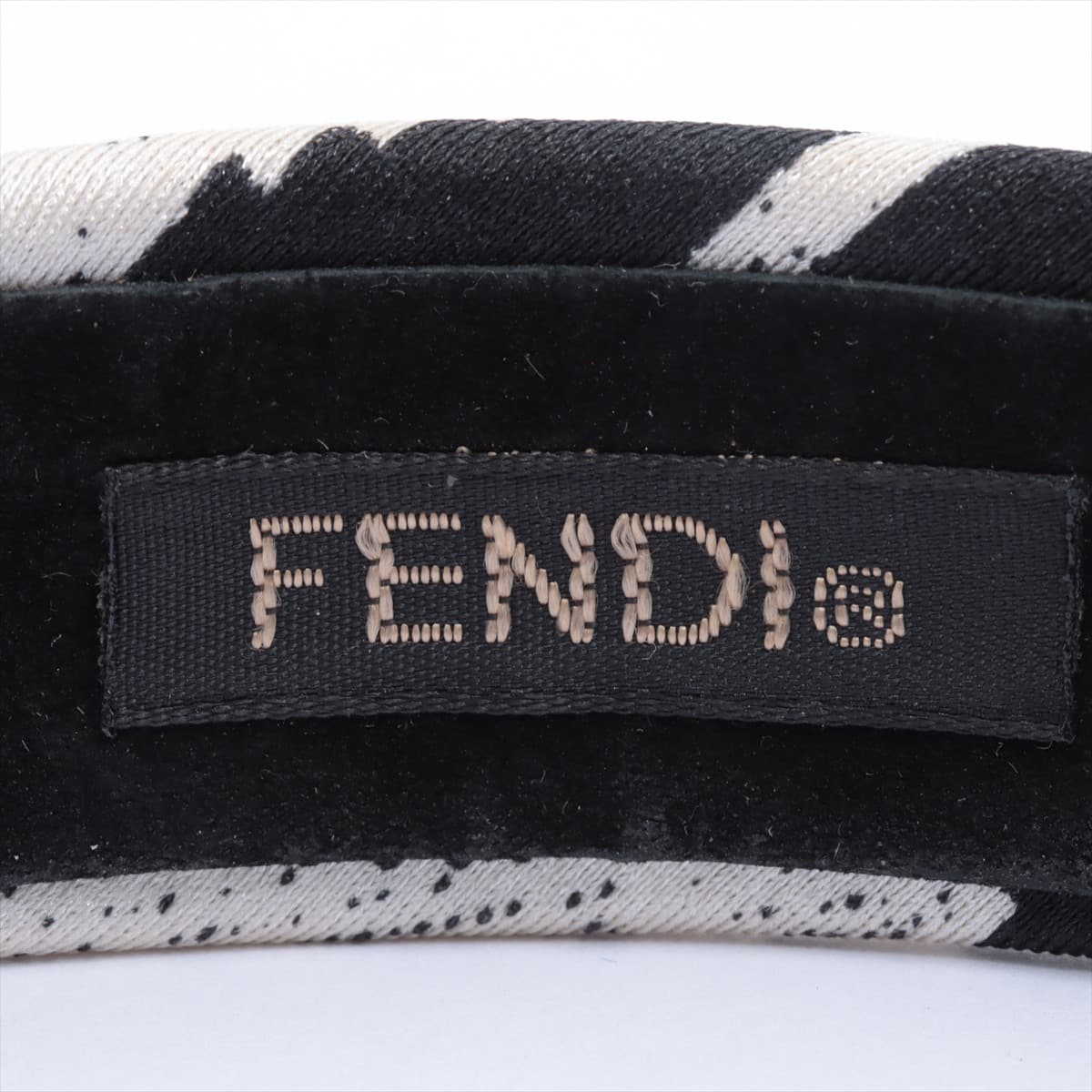 Fendi Headband Nylon Black × White