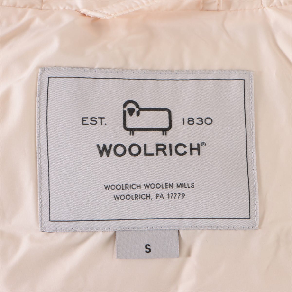 Woolrich Polyester & nylon Down coat S Ladies' Ivory  ELLIS