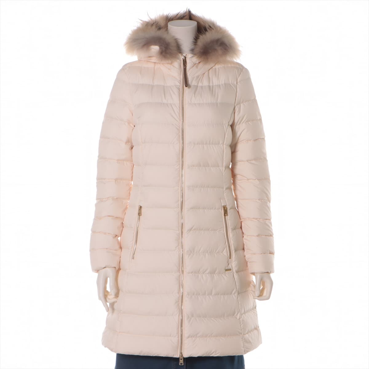 Woolrich Polyester & nylon Down coat S Ladies' Ivory  ELLIS