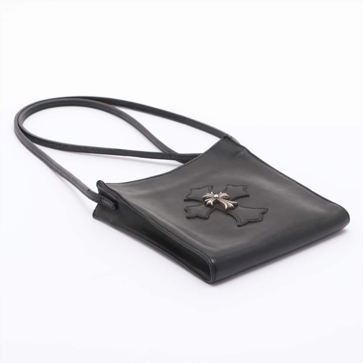 Chrome Hearts CH Cross Shoulder bag Leather With invoice square pocket