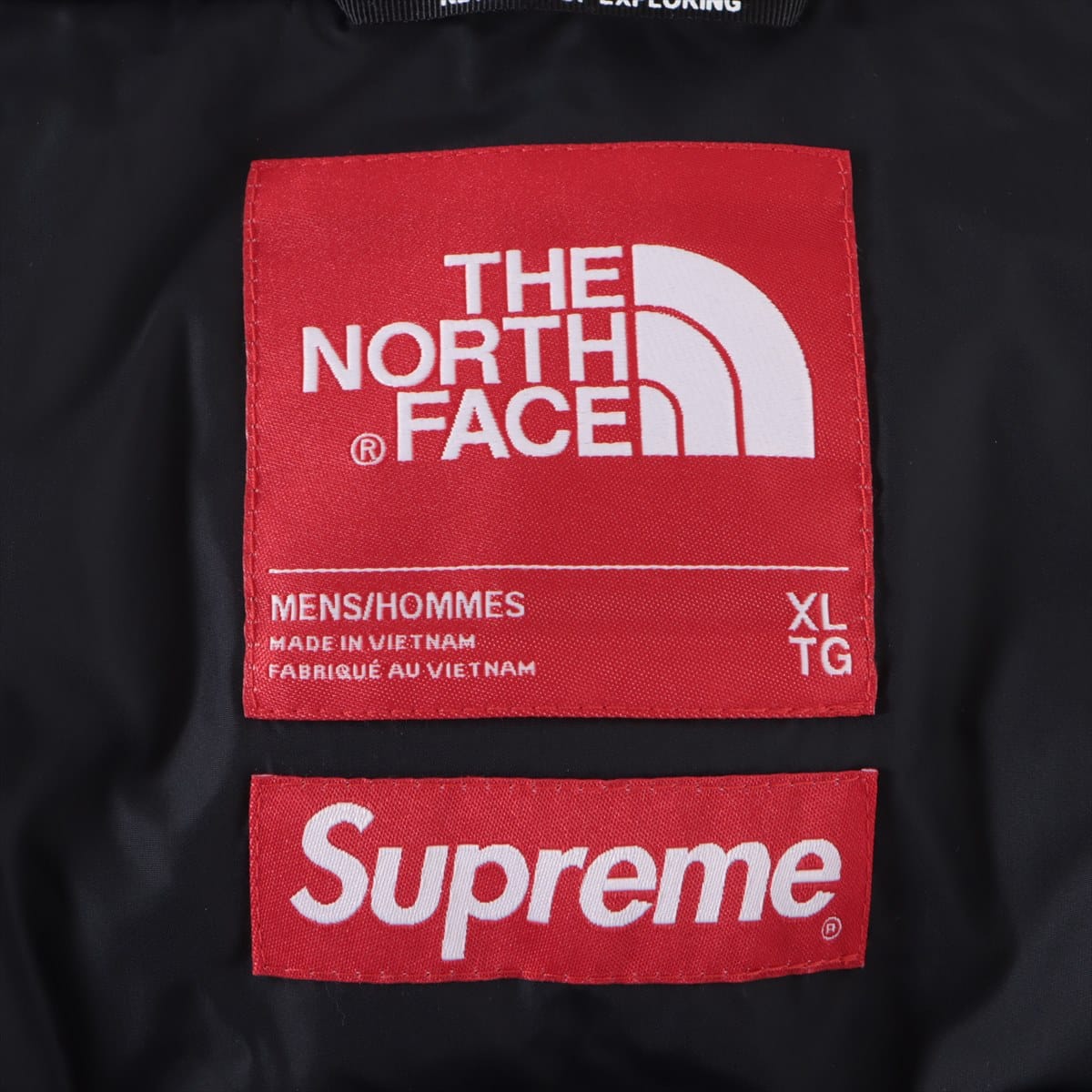 SUPREME × THE NORTH FACE 21SS Nylon Down jacket XL Men's Blue x black  ND42100I Studded Nuptse Jacket