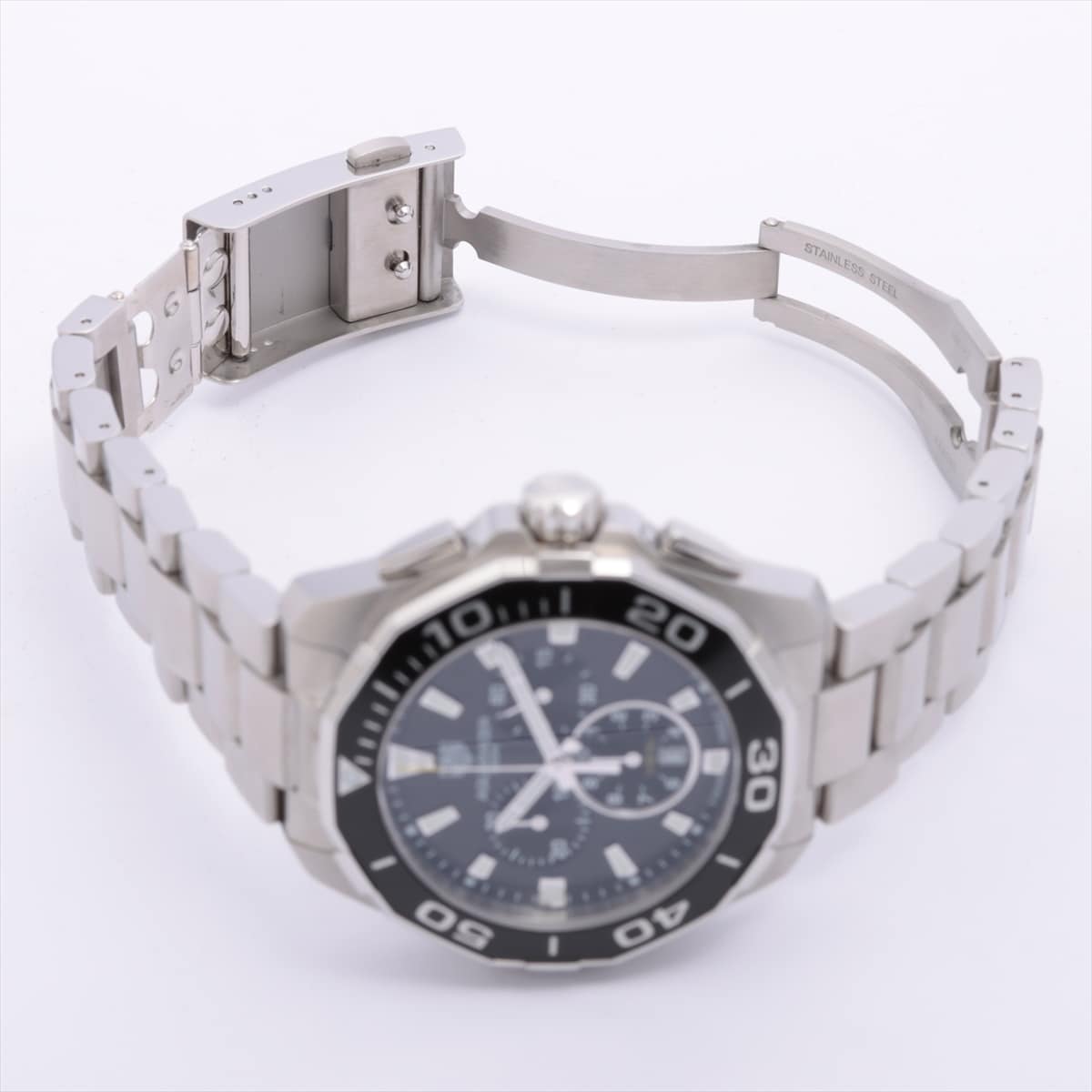 [Chrono] TAG Heuer Aqua Racer CAY111A.BA0927 SS QZ Black-Face Extra Link 1 With watch case