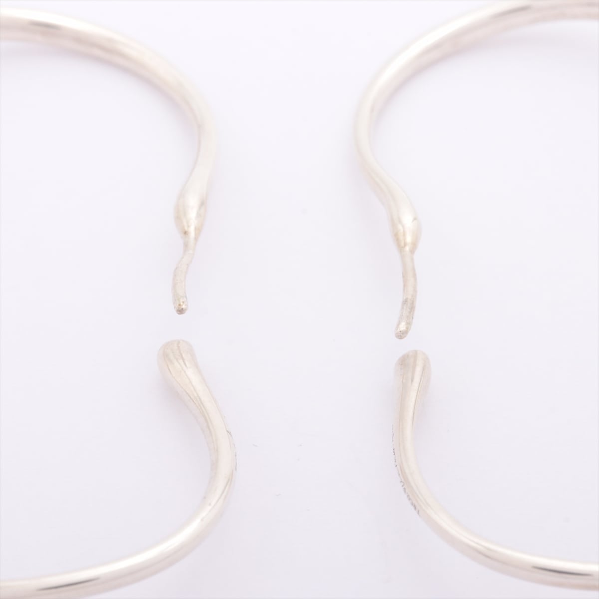 Tiffany Open Heart Hoop Earrings 925 Silver