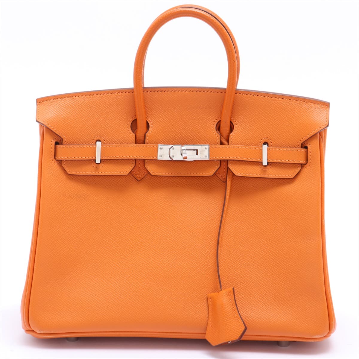 Hermès Birkin 25 Veau Epsom Orange Silver Metal fittings □K: 2007