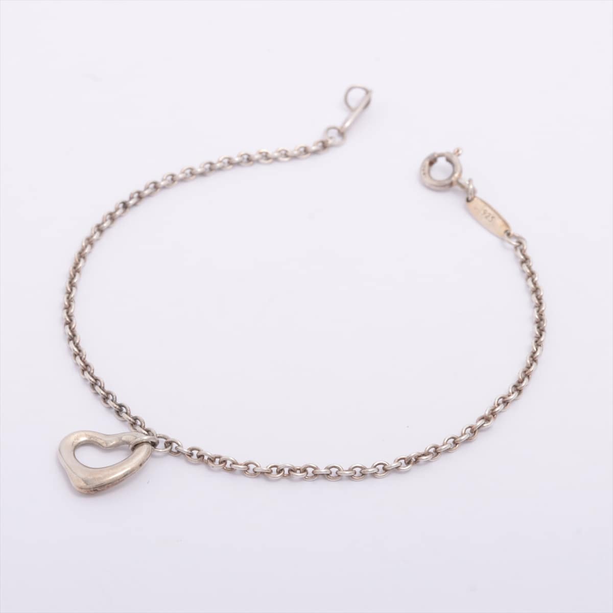 Tiffany Open Heart Bracelet 925 2.4g Silver