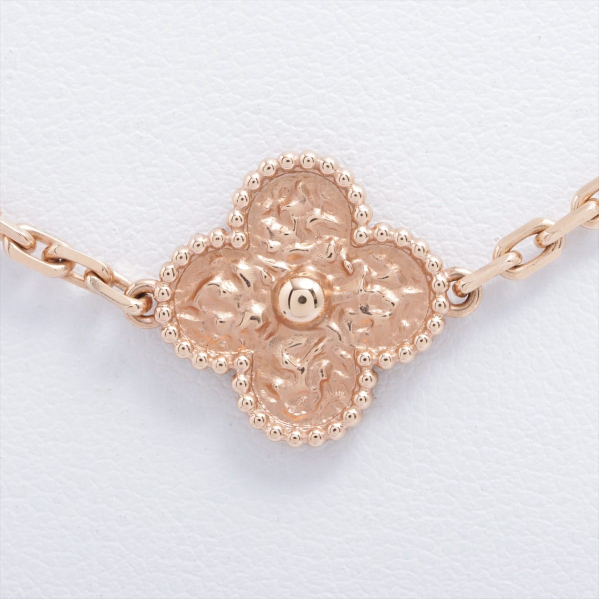 Van Cleef & Arpels Vintage Alhambra 10P Necklace 750(PG) 28.2g
