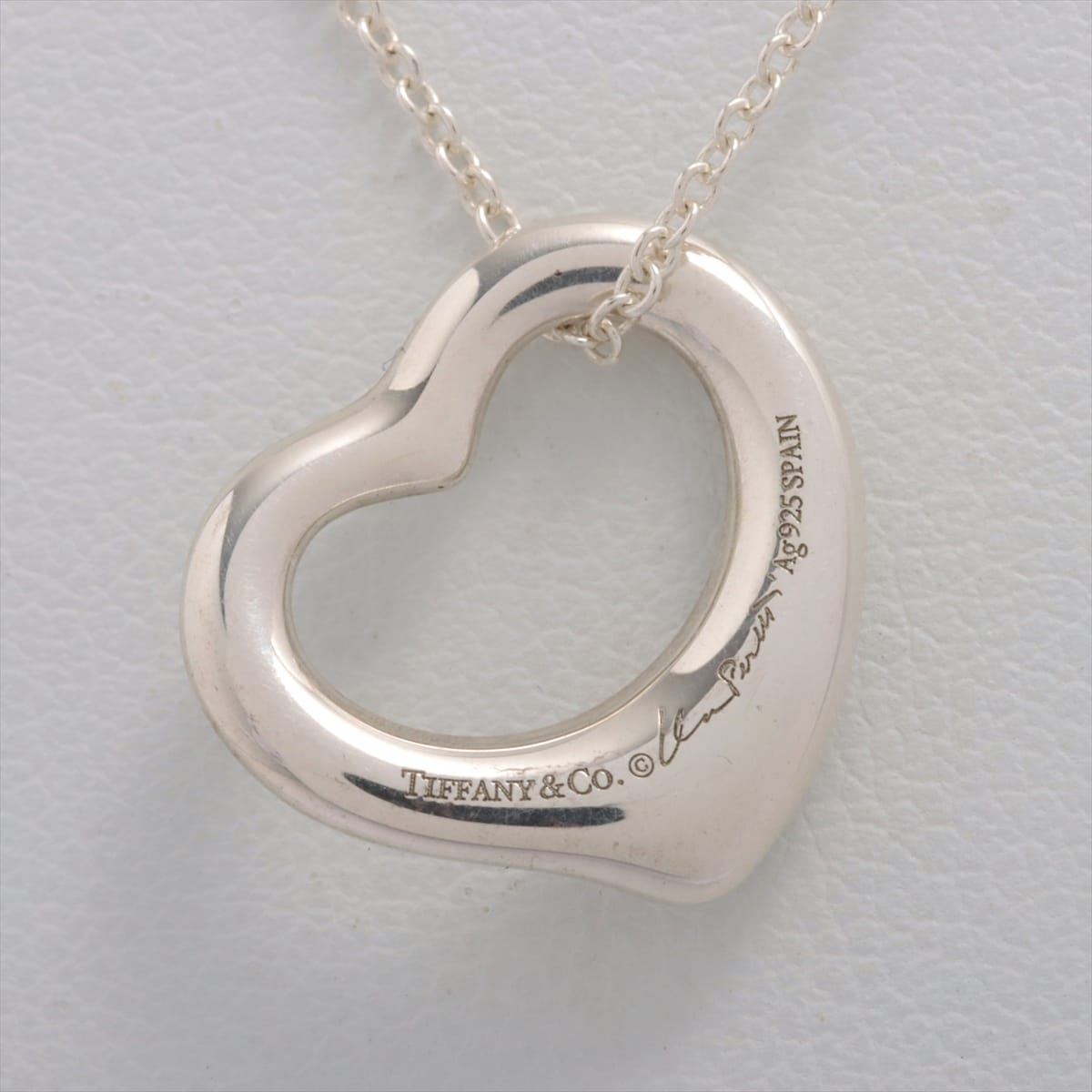 Tiffany Open Heart Necklace 925 3.3g Silver