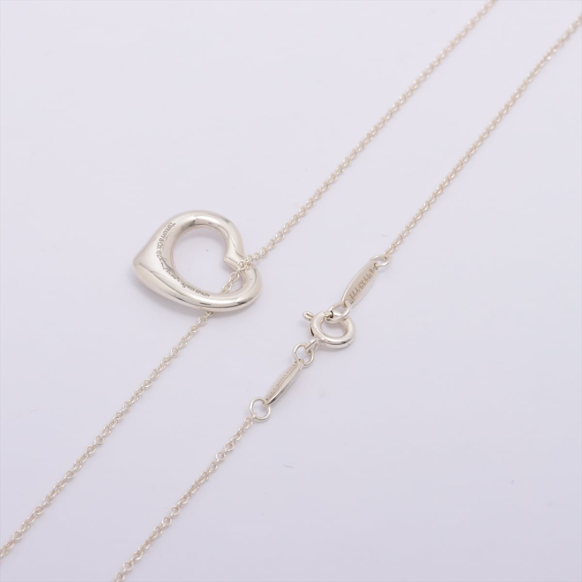 Tiffany Open Heart Necklace 925 3.3g Silver