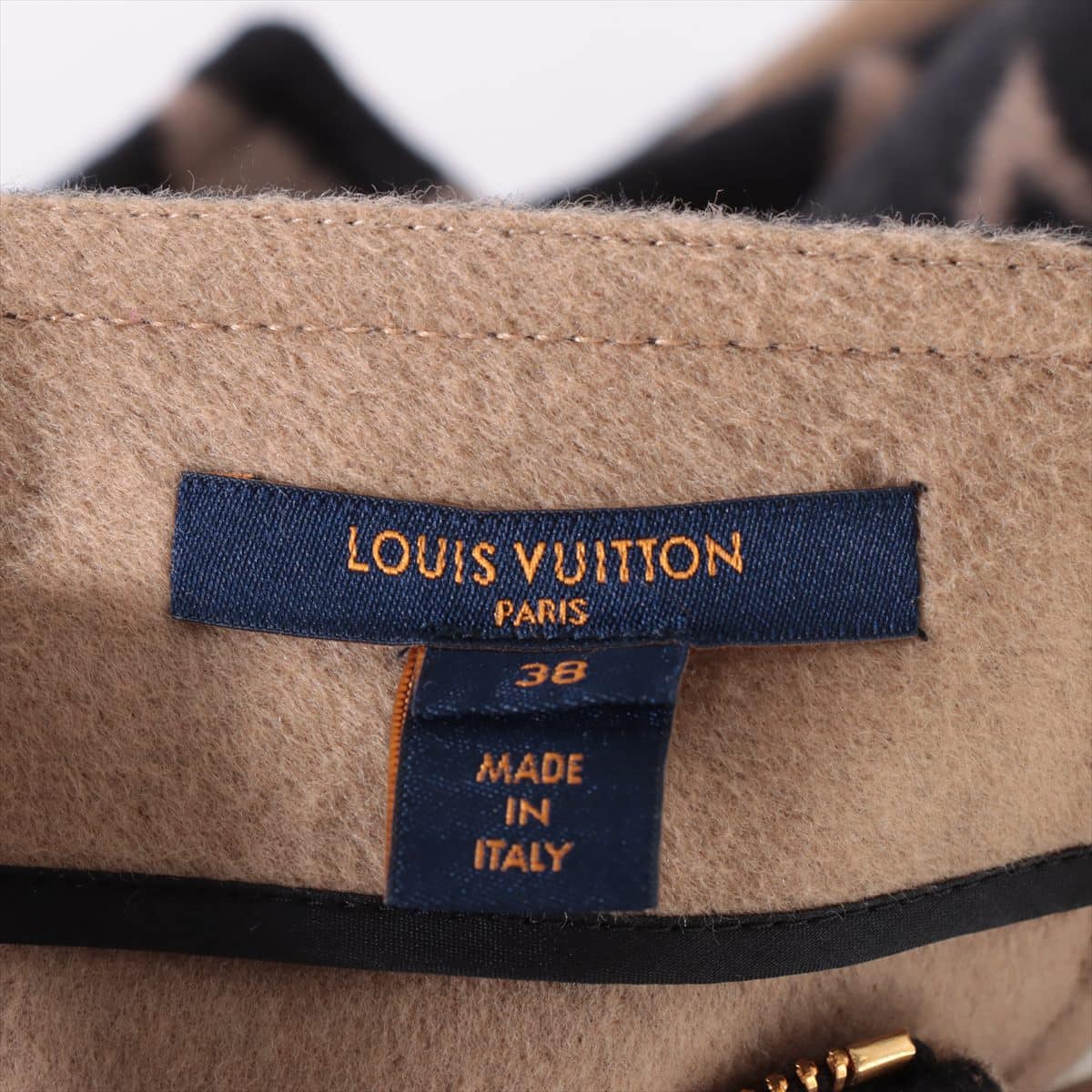 Louis Vuitton 21 years Wool & silk Skirt 38 Ladies' black x beige  RW211W Giant monogram