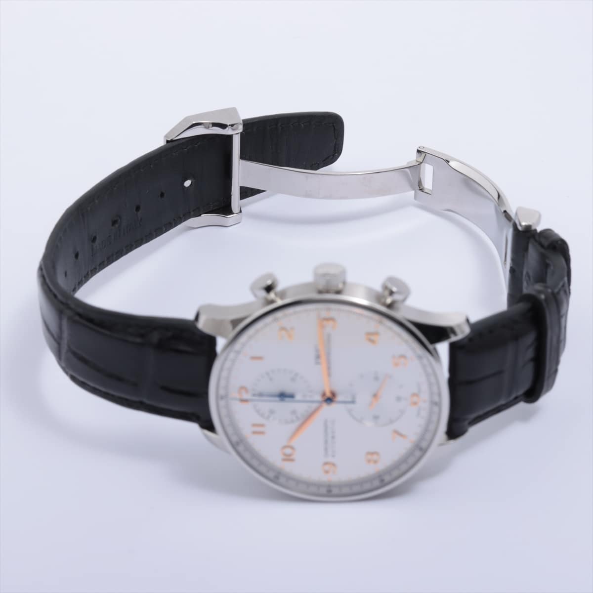 IWC Portugieser IW371445 SS & leather AT White-Face