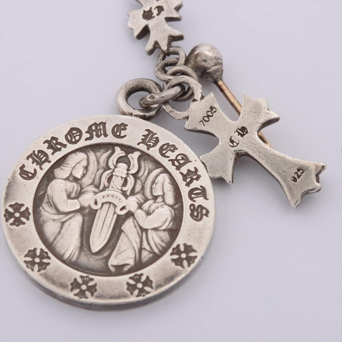 Chrome Hearts Angel Medal Charm Piercing jewelry 925 7.9g w/ BABY FAT & TINY ECH PLUS