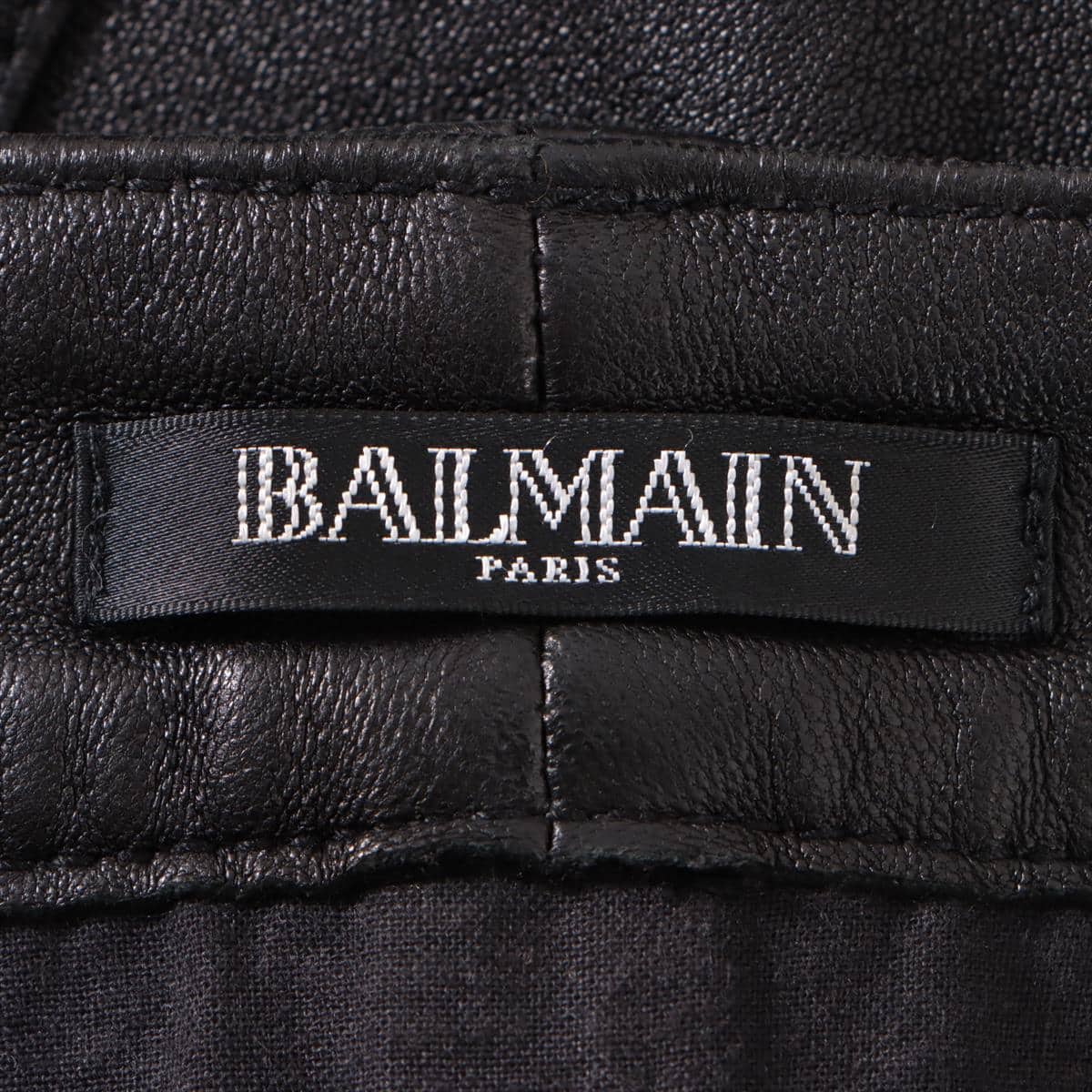 Balmain Lambskin Pants 34 Ladies' Black