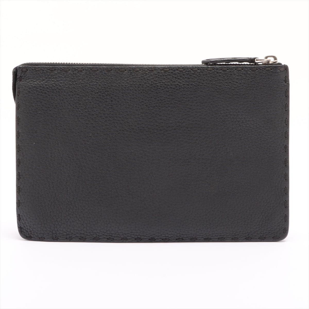Fendi Monster Leather Clutch bag Black 7VA350