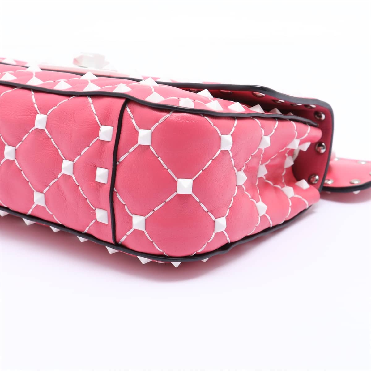 Valentino Garavani Rock Stud Spike Leather 2way shoulder bag Pink