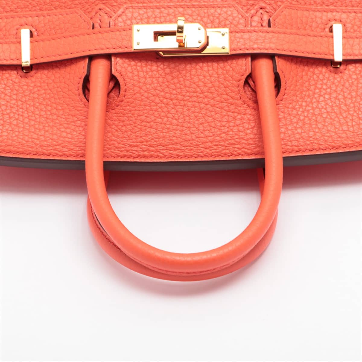 Hermès Birkin 25 Taurillon Clemence Orange poppy Gold Metal fittings T:2015