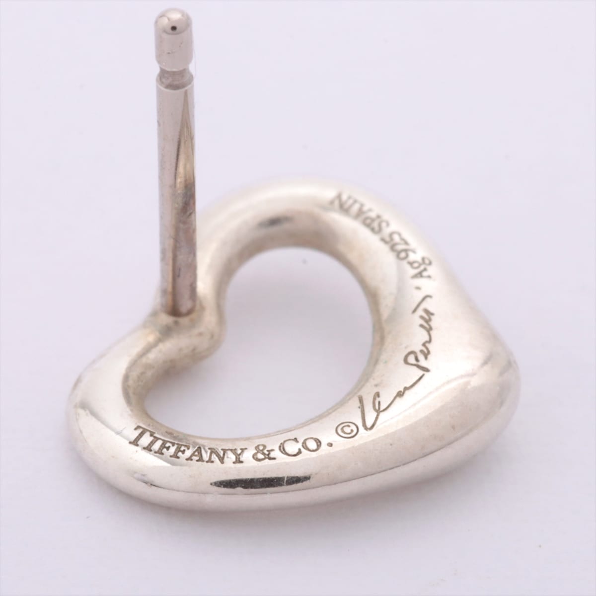 Tiffany Open Heart Piercing jewelry (for both ears) 925 2.2g Silver
