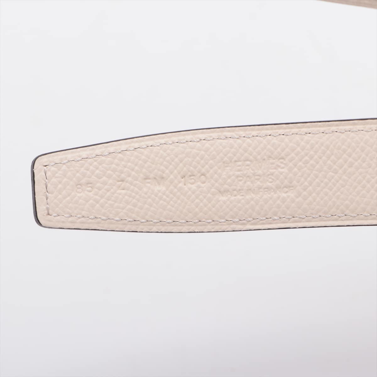 Hermès H Logo Z Cho (2021) Belt GP & leather Beige
