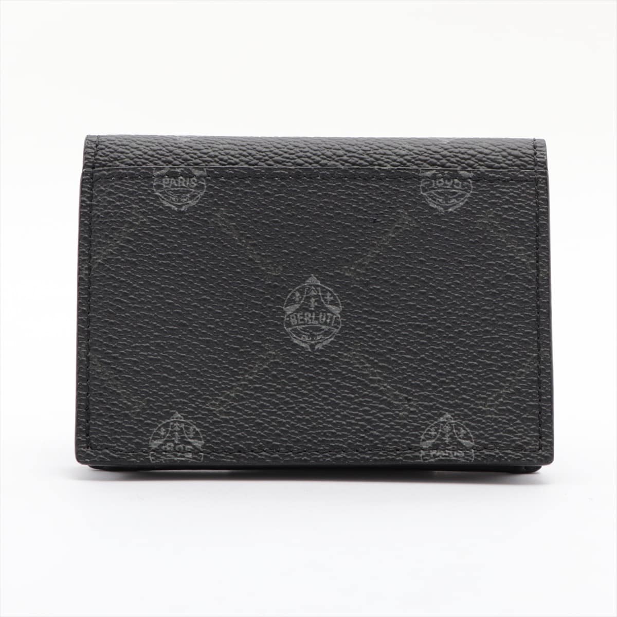 Berluti PVC & leather Card case Black Pocket scratches