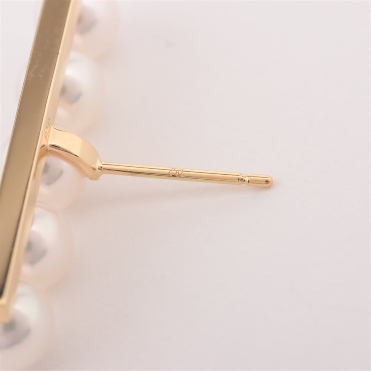 TASAKI Balance Pavé Pearl diamond Piercing jewelry 750(YG) Total 6.0g Total 0.16