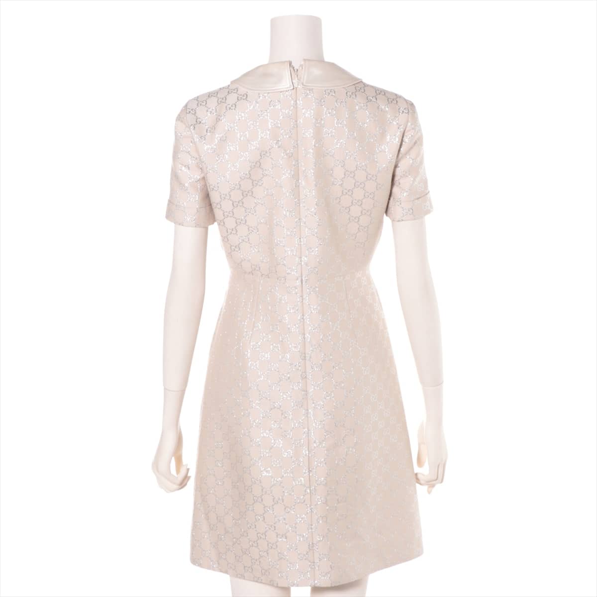 Gucci GG Wool & silk Dress 36 Ladies' Beige  628947